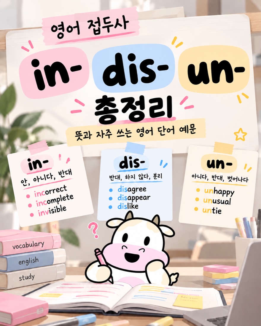 영어 접두사 in- dis- un- 총정리