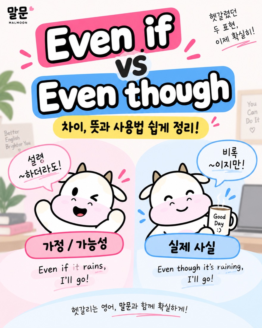 Even if Even though 차이