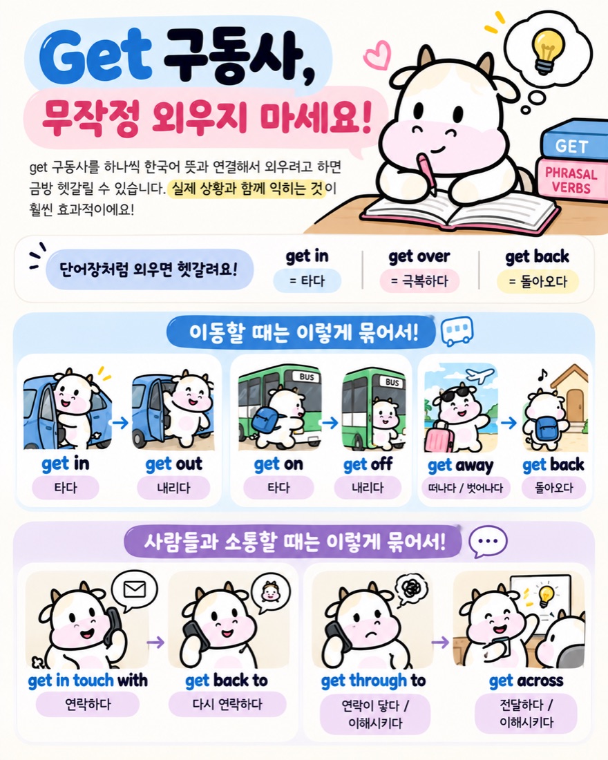 Get 구동사 무작정 외우지 마세요