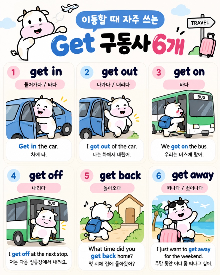 이동할 때 자주 쓰는 Get 구동사