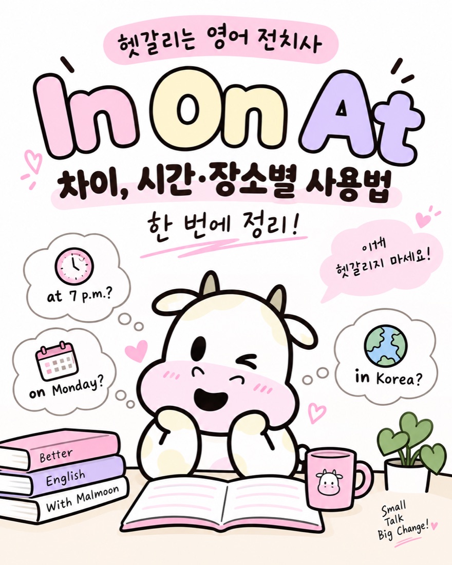 영어 전치사 In On At 차이