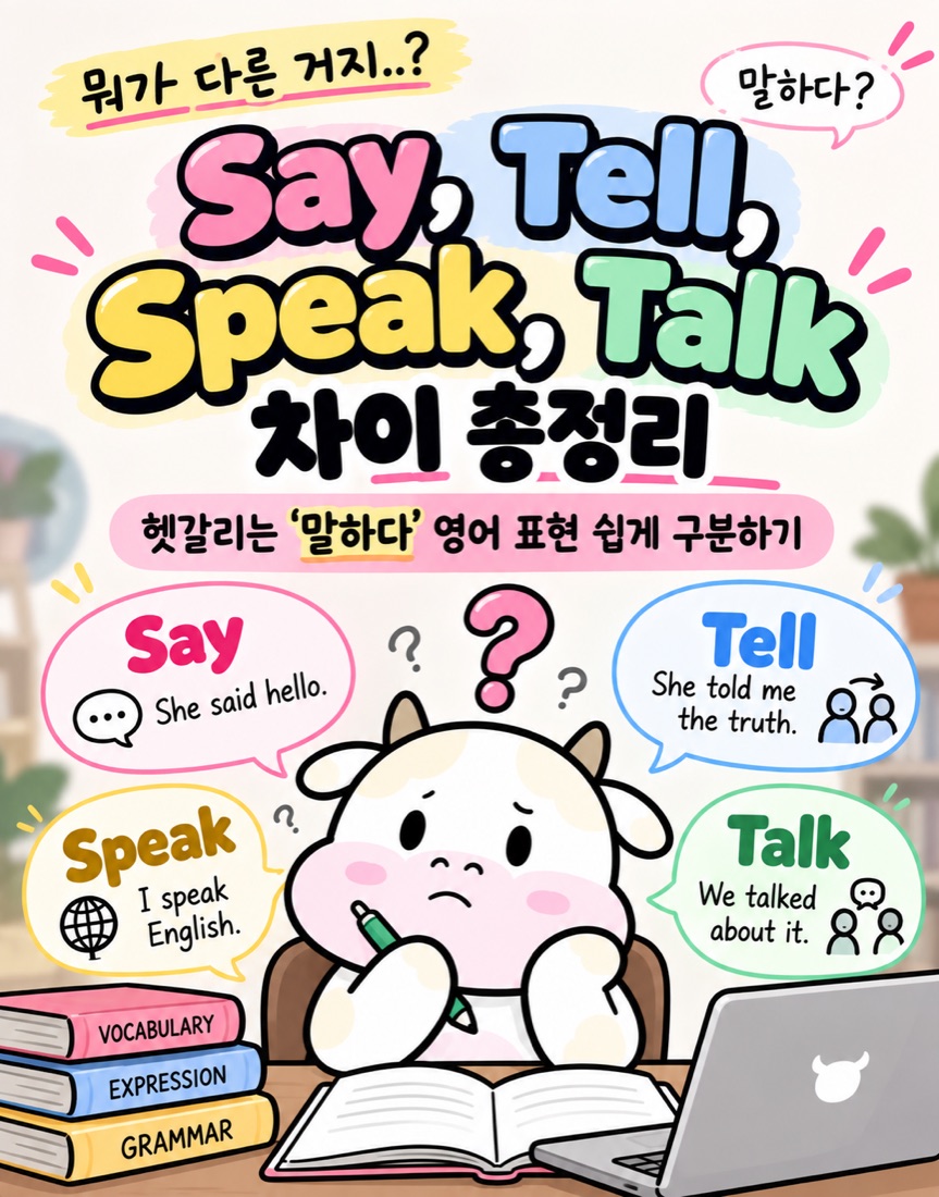 Say Tell Speak Talk 차이 총정리