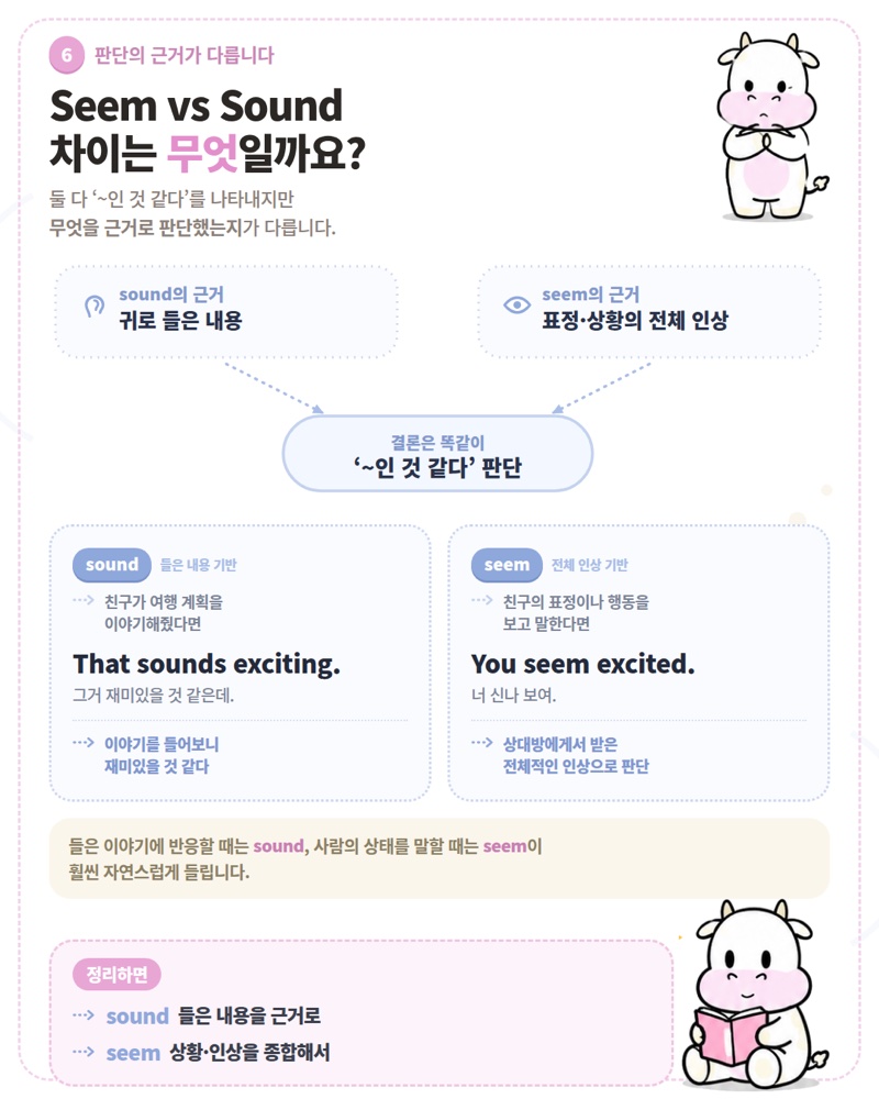 Seem vs Sound 차이