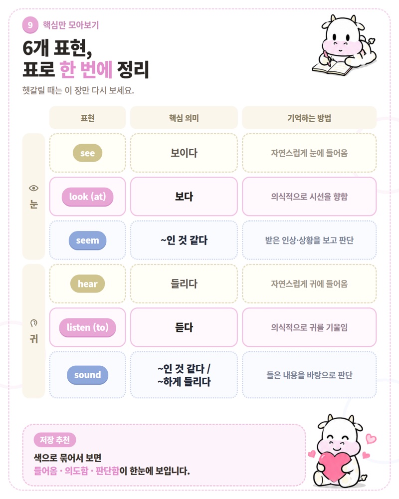 6개 표현 한눈에 정리