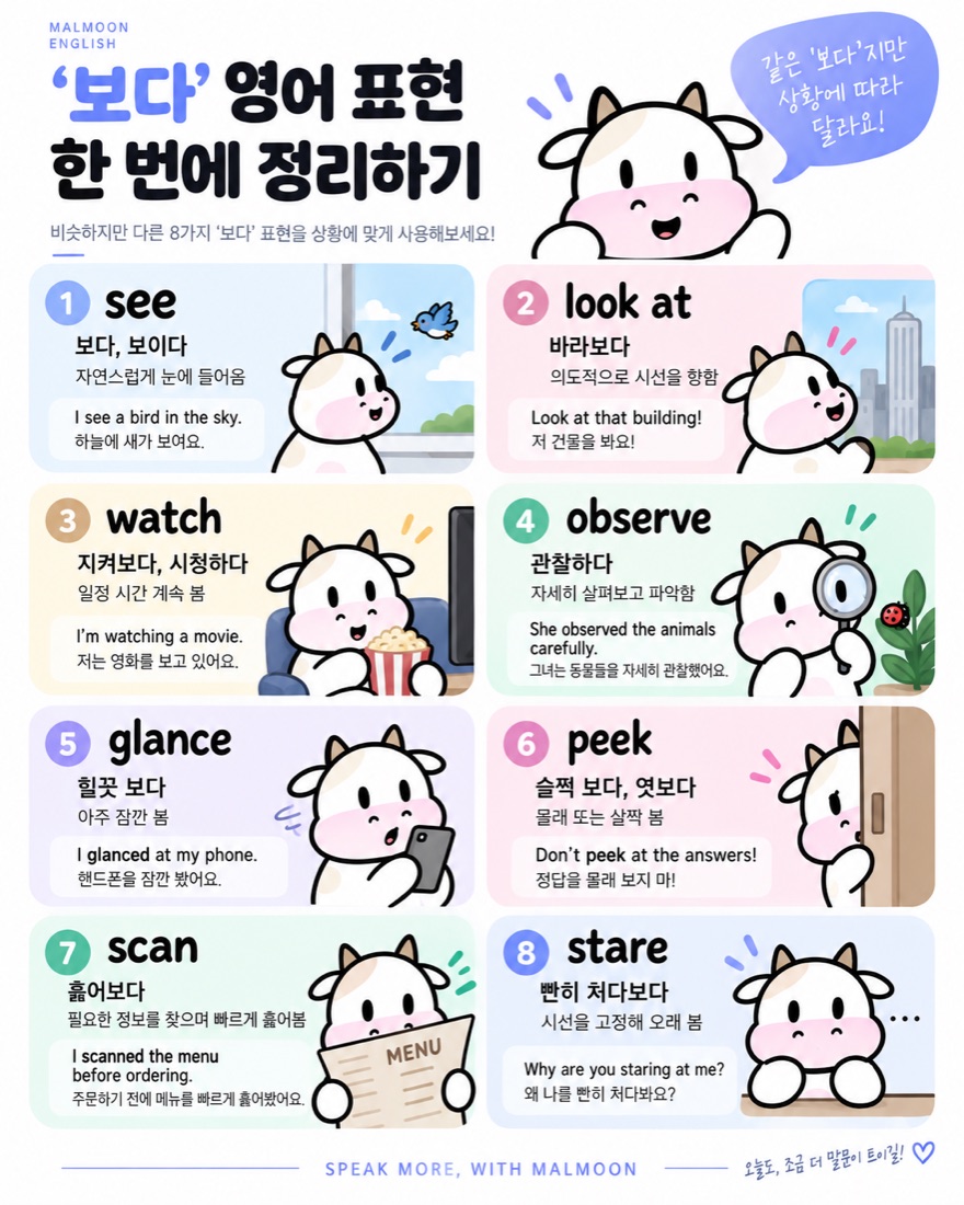 보다 표현 정리
