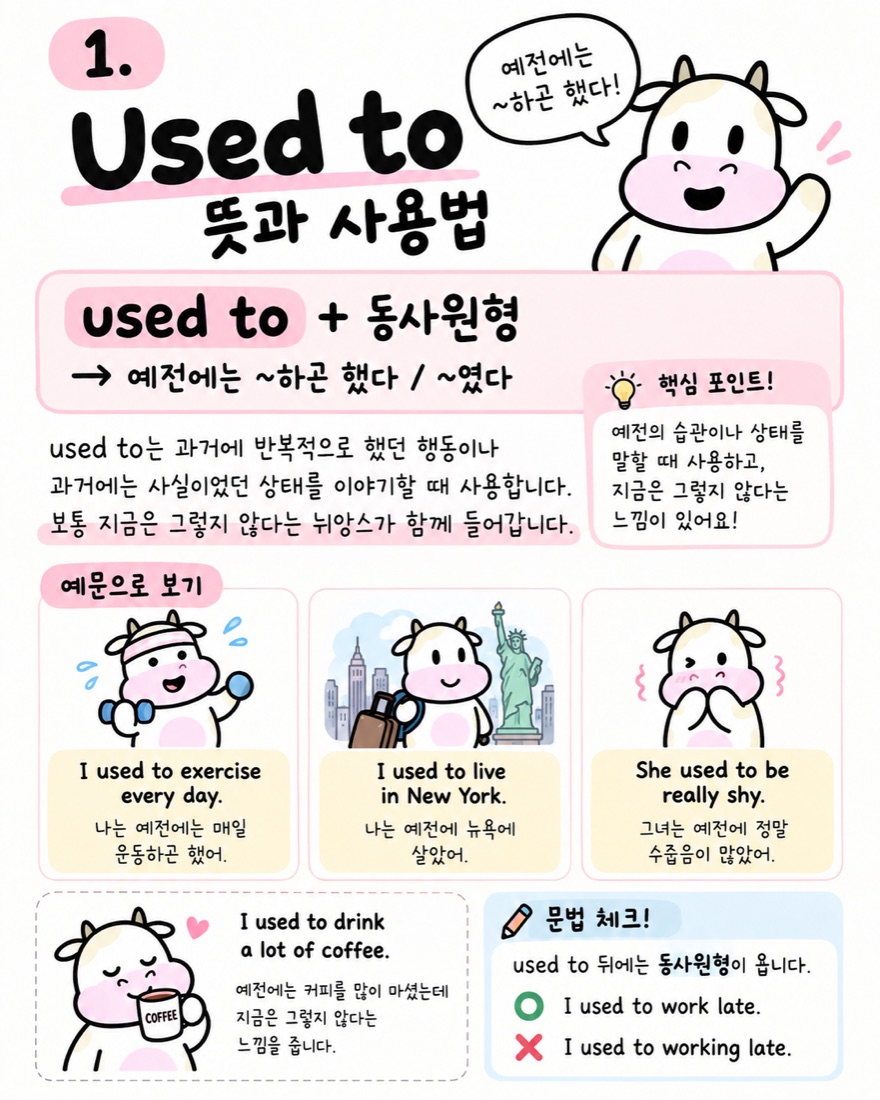 Used to 뜻과 사용법