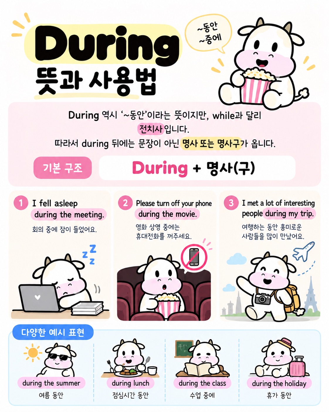 During 뜻과 사용법