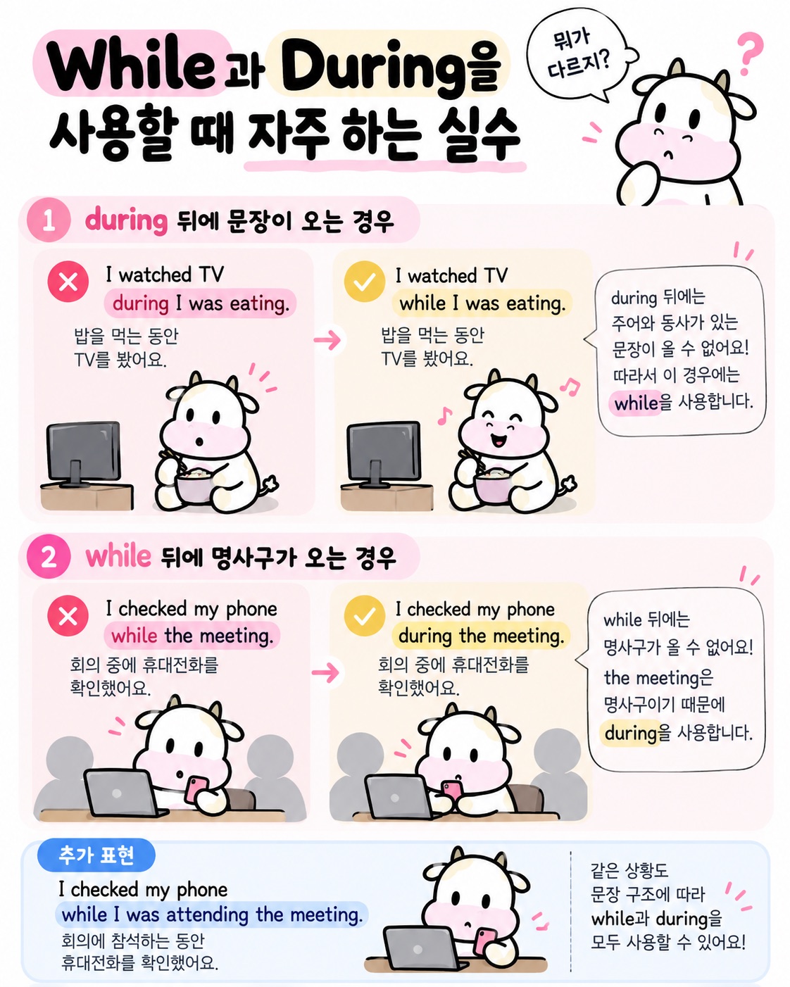 While과 During 자주 하는 실수